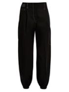 Lemaire Contrasting-stitch Tapered Wool Trousers