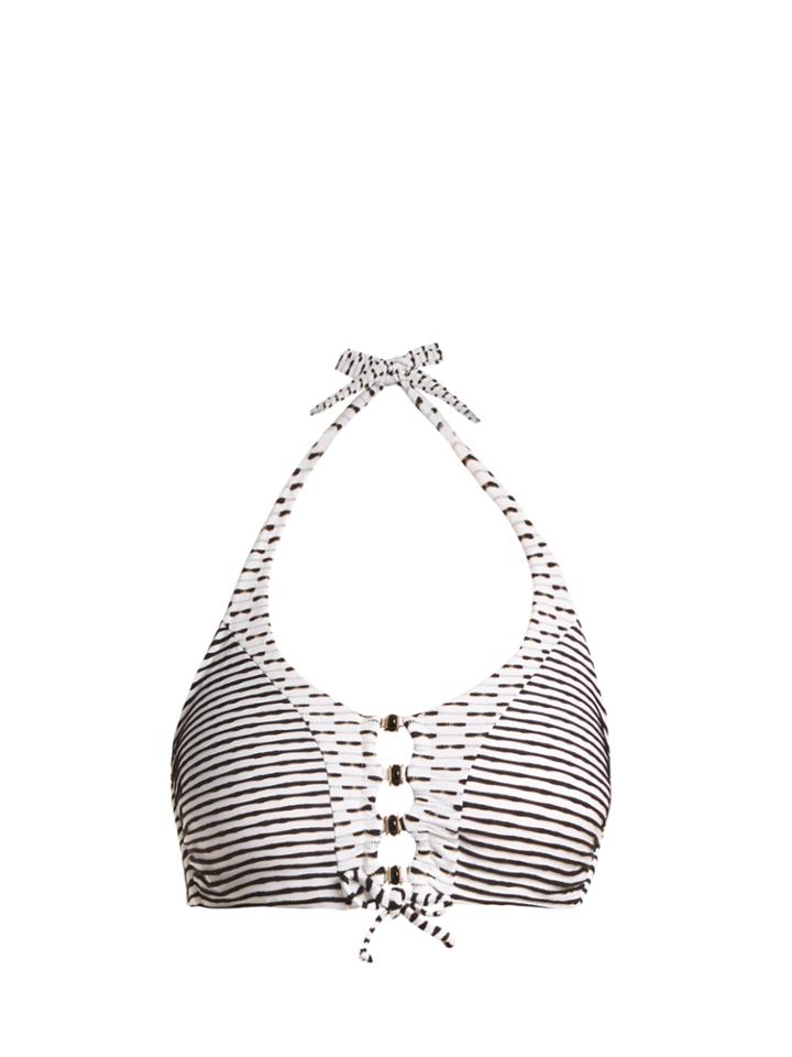 Biondi Casablanca Striped Halterneck Bikini Top