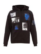Matchesfashion.com Raf Simons - Picture Print Cotton Jersey Hooded Sweatshirt - Mens - Black