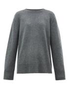 Matchesfashion.com The Row - Sibel Oversized Wool Blend Sweater - Womens - Grey