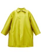 Matchesfashion.com Marques'almeida - Pleated Faille Cocoon Coat - Womens - Green
