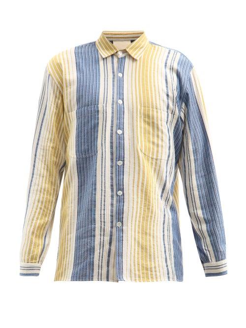 Mens Rtw Marrakshi Life - Striped Cotton-blend Shirt - Mens - Multi