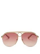 Matchesfashion.com Chlo - Romie Aviator Sunglasses - Womens - Pink