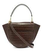 Matchesfashion.com Wandler - Hortensia Medium Crocodile Effect Leather Bag - Womens - Dark Brown