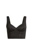 Matchesfashion.com Ernest Leoty - Jade Sports Crop Top - Womens - Black