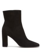 Matchesfashion.com Gianvito Rossi - Square-toe 85 Suede Ankle Boots - Womens - Black
