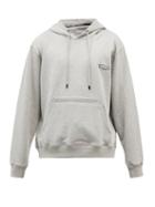 Wooyoungmi - Logo-appliqu Cotton-jersey Hooded Sweatshirt - Mens - Grey