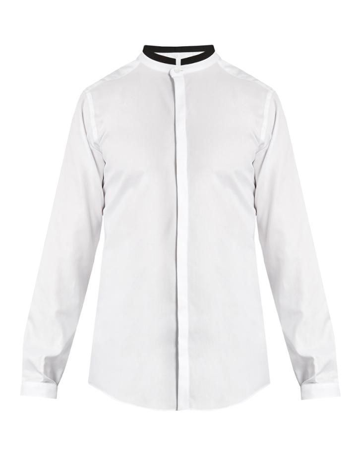 Dolce & Gabbana Mandarin-collar Cotton Shirt