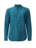 Matchesfashion.com Equipment - Leopard-print Silk Shirt - Mens - Dark Blue