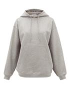 Matchesfashion.com Balenciaga - Logo-embroidered Cotton-jersey Hooded Sweatshirt - Womens - Grey