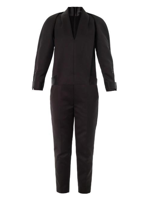 Alexander Wang Compact Twill Tuxedo Jumpsuit