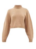 Matchesfashion.com The Row - Tabeth Cropped Cashmere Sweater - Womens - Light Brown