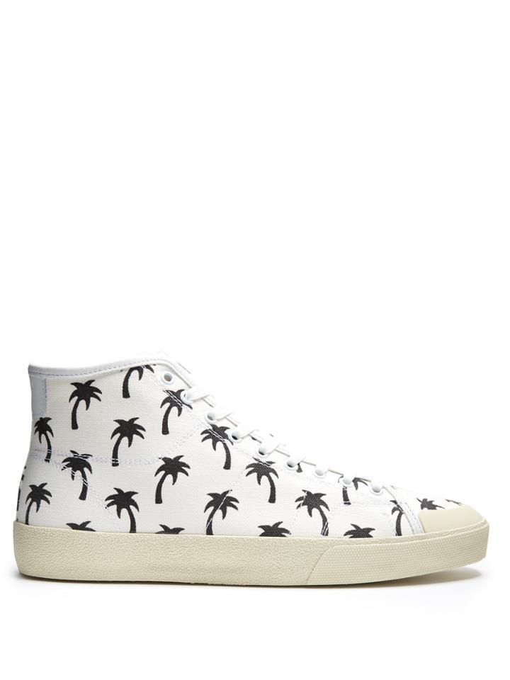 Saint Laurent Court Classic High-top Canvas Trainers