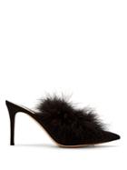 Gianvito Rossi Maribou 85 Suede Mules