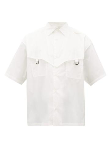 Matchesfashion.com Ambush - Overlay-panel Cotton-poplin Shirt - Mens - White