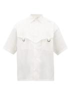 Matchesfashion.com Ambush - Overlay-panel Cotton-poplin Shirt - Mens - White
