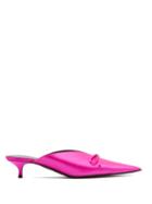 Matchesfashion.com Balenciaga - Knife Satin Mules - Womens - Pink