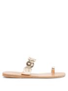 Matchesfashion.com Ancient Greek Sandals - Notia Cut Out-strap Leather Slides - Womens - Gold