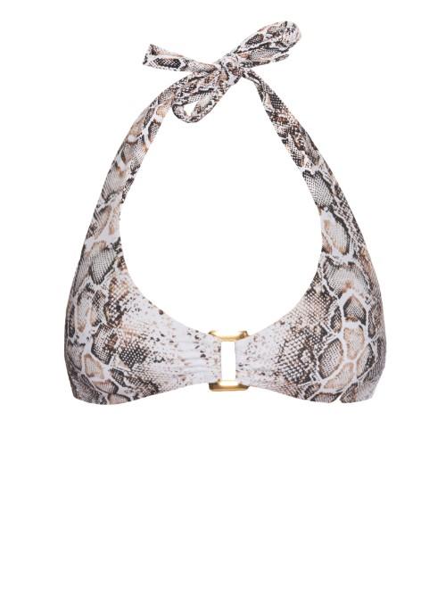 Heidi Klein Tobago Snake-print Bikini Top