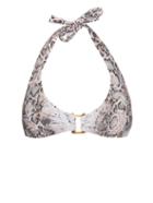 Heidi Klein Tobago Snake-print Bikini Top