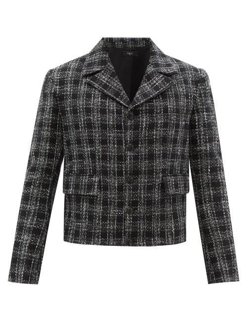 Matchesfashion.com Amiri - Check Cotton-blend Boucl Jacket - Mens - Black
