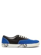 Matchesfashion.com Maison Margiela - Tabi Canvas Low Top Sneakers - Mens - Dark Blue