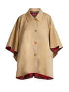 Matchesfashion.com Burberry - Reversible Wool Twill Cotton Gabardine Cape - Womens - Beige