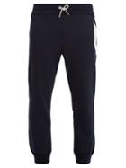 Matchesfashion.com Moncler - Chevron Detail Cotton Jersey Track Pants - Mens - Navy