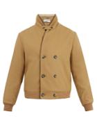 Éditions M.r Double-breasted Faux-shearling Wool-blend Jacket