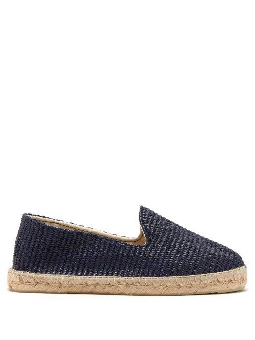 Matchesfashion.com Maneb - Yucatan Raffia Espadrilles - Mens - Navy