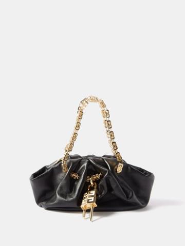 Givenchy - Kenny Padlock Leather Clutch Bag - Womens - Black