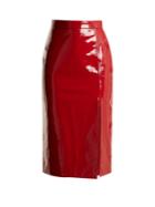 Saloni Kirsten High-rise Patent-leather Pencil Skirt