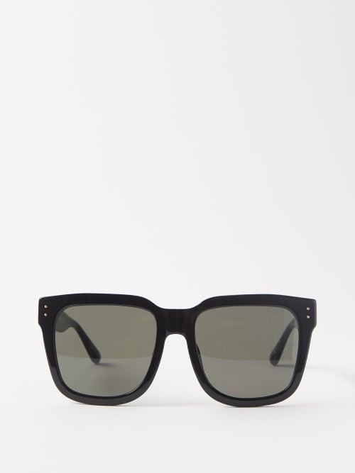 Linda Farrow - Freya Oversized Square Acetate Sunglasses - Womens - Black