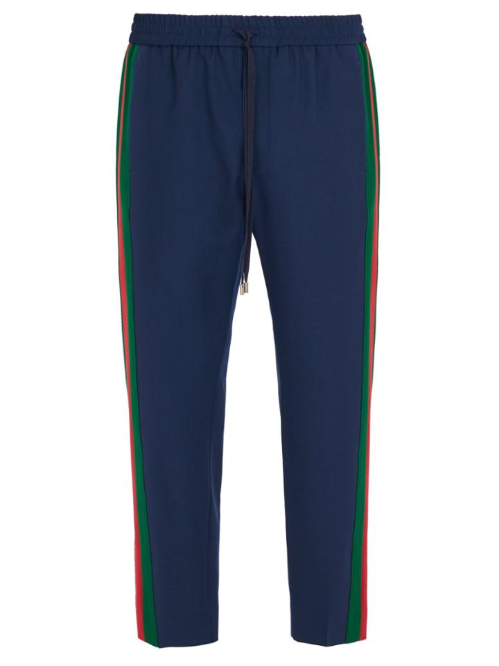 Gucci Side-stripe Wool-blend Trousers