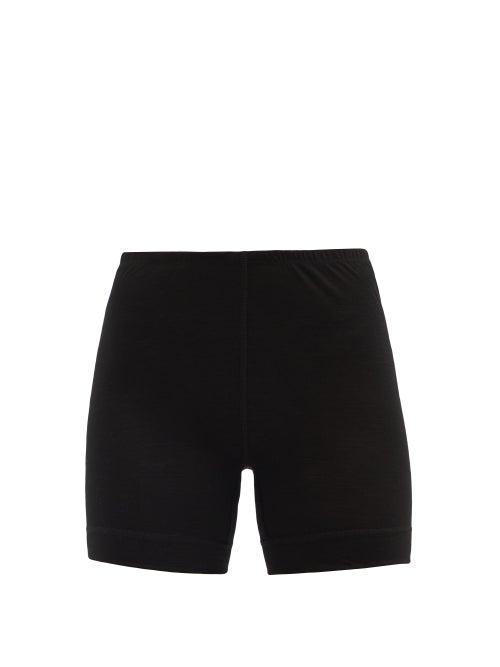 Ladies Lingerie About - High-rise Wool Shaping Shorts - Womens - Black
