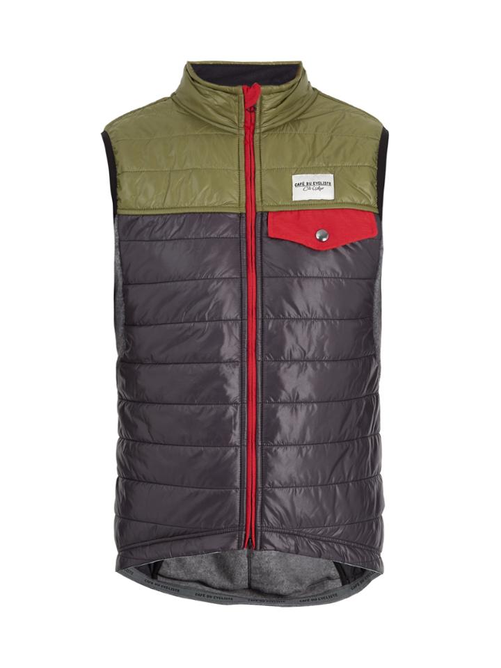 Café Du Cycliste Albertine Contrast Windproof Quilted Cycle Gilet