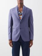 Paul Smith - Single-breasted Wool-blend Suit Jacket - Mens - Purple
