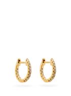 Matchesfashion.com Rosa De La Cruz - Diamond & 18kt Gold Hoop Earrings - Womens - Yellow Gold