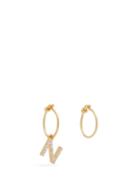 Matchesfashion.com Theodora Warre - Mismatched N Charm Gold Plated Hoop Earrings - Womens - Gold