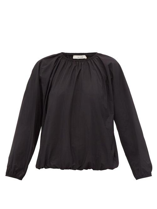 Matchesfashion.com The Row - Rain Technical Poplin Blouse - Womens - Black