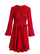 Matchesfashion.com Giambattista Valli - Macram Lace Crepe Dress - Womens - Red