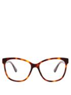 Matchesfashion.com Gucci - Crystal Embellished Square Frame Acetate Glasses - Womens - Tortoiseshell