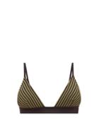 Matchesfashion.com Solid & Striped - Morgan Striped Triangular Bikini Top - Womens - Green Stripe