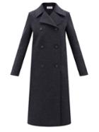 Matchesfashion.com Harris Wharf London - Double-breasted Pressed-wool Coat - Womens - Dark Grey