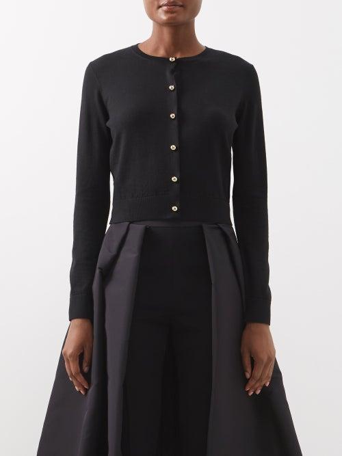 Carolina Herrera - Virgin-wool Cardigan - Womens - Black