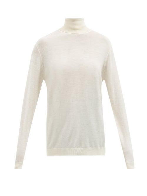Raey - Roll-neck Fine-knit Merino Wool Sweater - Womens - Ivory