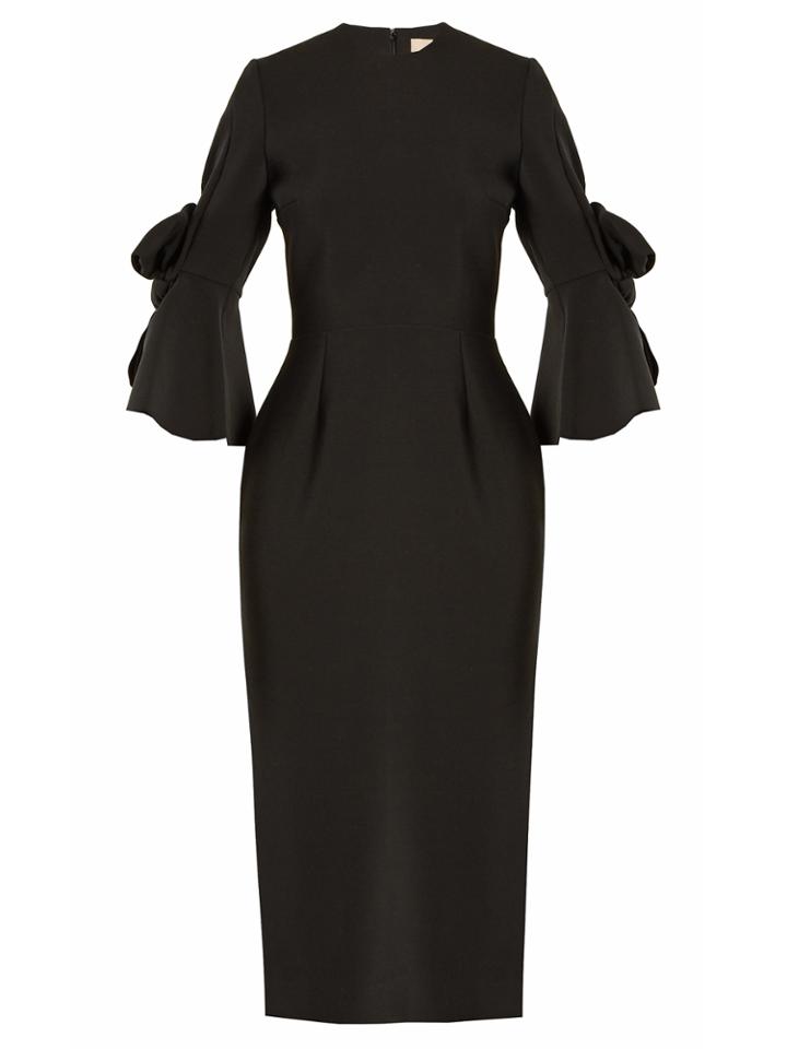 Roksanda Lavete Bow-sleeved Crepe Dress