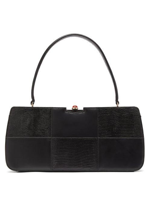 Matchesfashion.com Staud - Whitney Panelled Leather Handbag - Womens - Black