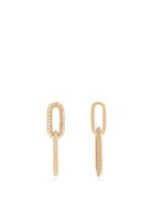 Matchesfashion.com Lizzie Mandler - Diamond & 18kt Gold Link Drop Earrings - Womens - Gold