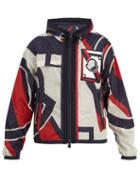 Matchesfashion.com Moncler - Abstract Print Lightweight Hooded Jacket - Mens - Red Multi